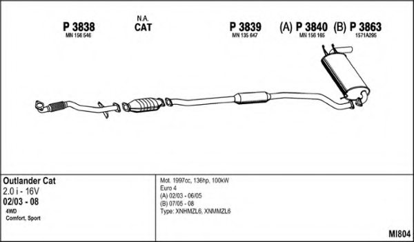 FENNO MI804 Exhaust System
